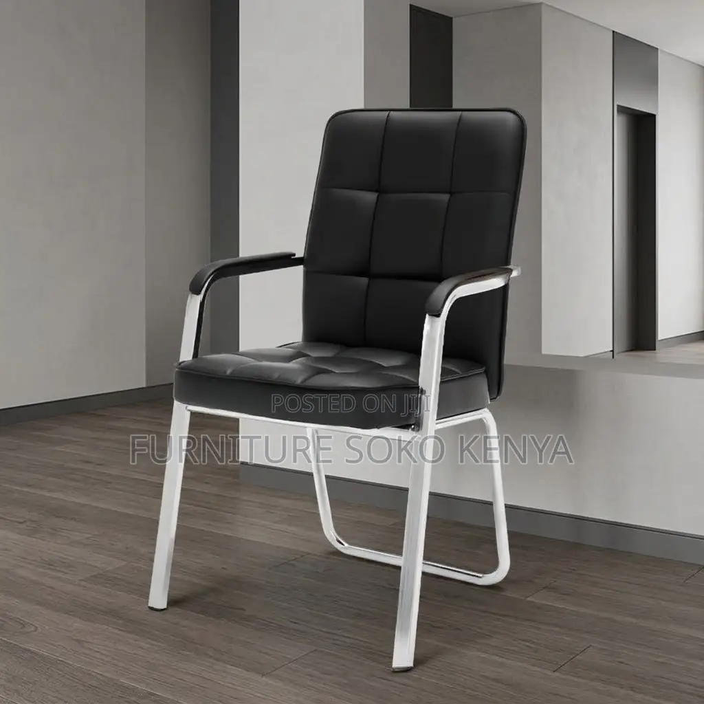 Leather Modern Seats | Mid Backrest Reception Area Chair