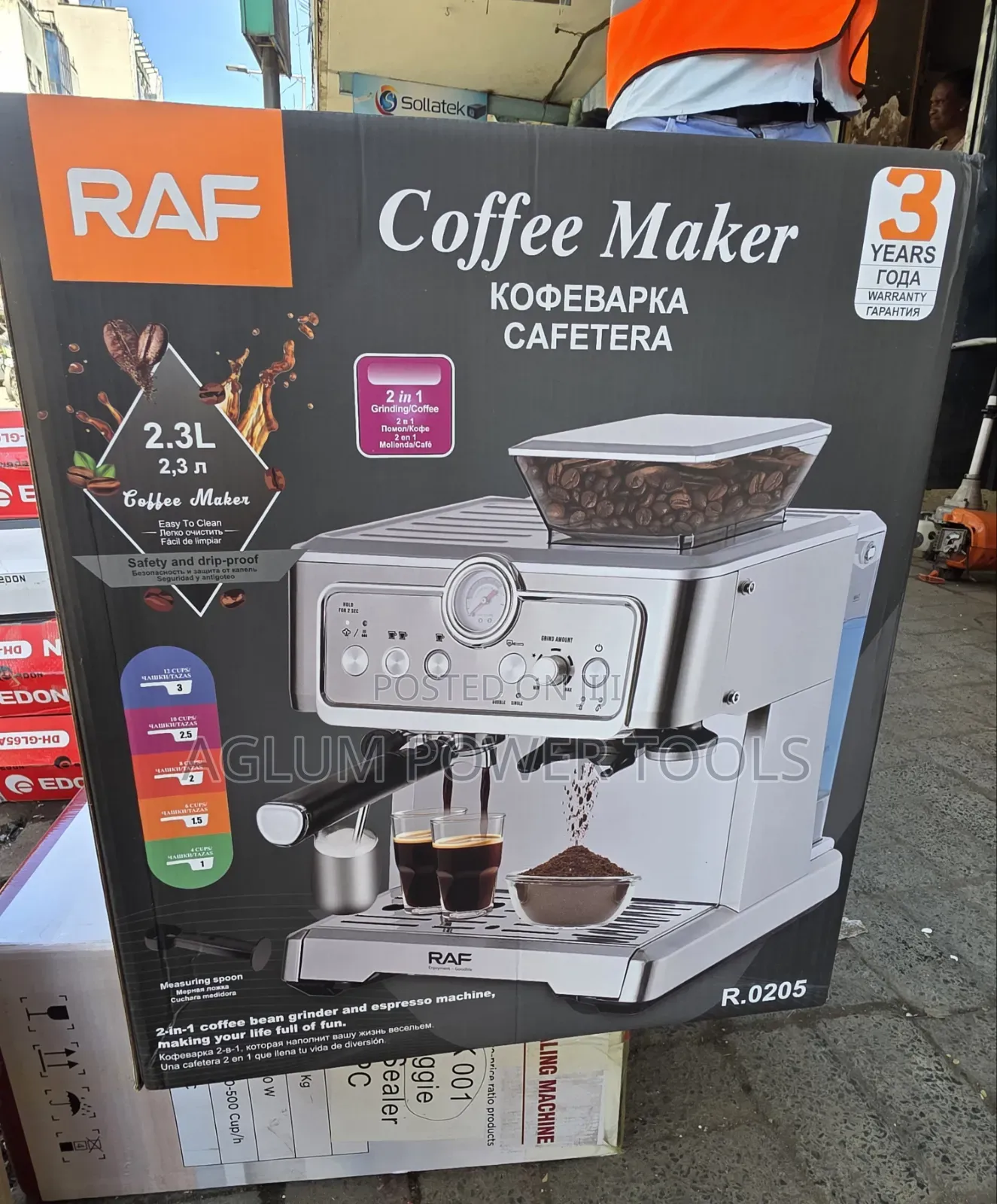 Coffee Maker Machine With Grinder 2.3L