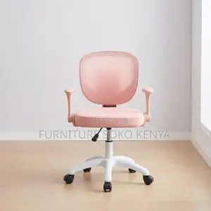 Fabric Home Office Seats | Pink Adjustable Chair