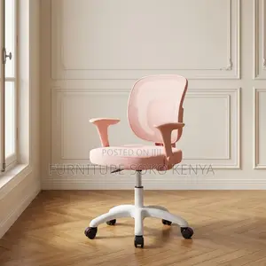 Fabric Home Office Seats | Pink Adjustable Chair