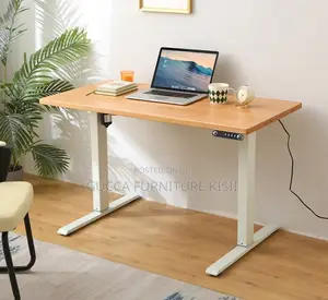 Custom Standing Desk With Cherry MDF Top