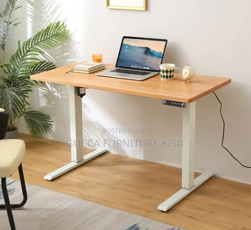 Custom Standing Desk With Cherry MDF Top
