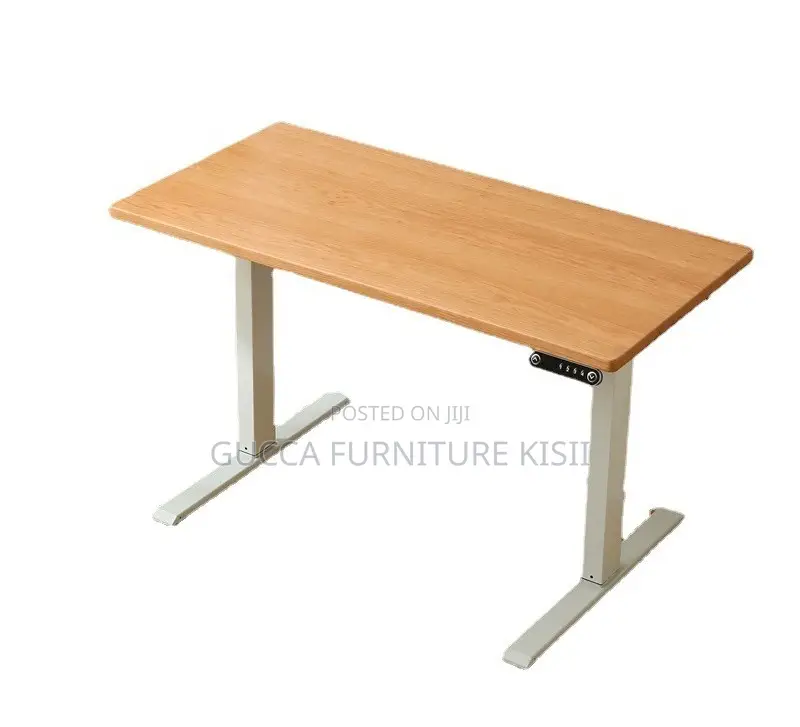 Custom Standing Desk With Cherry MDF Top