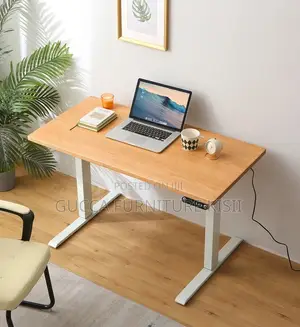 Custom Standing Desk With Cherry MDF Top