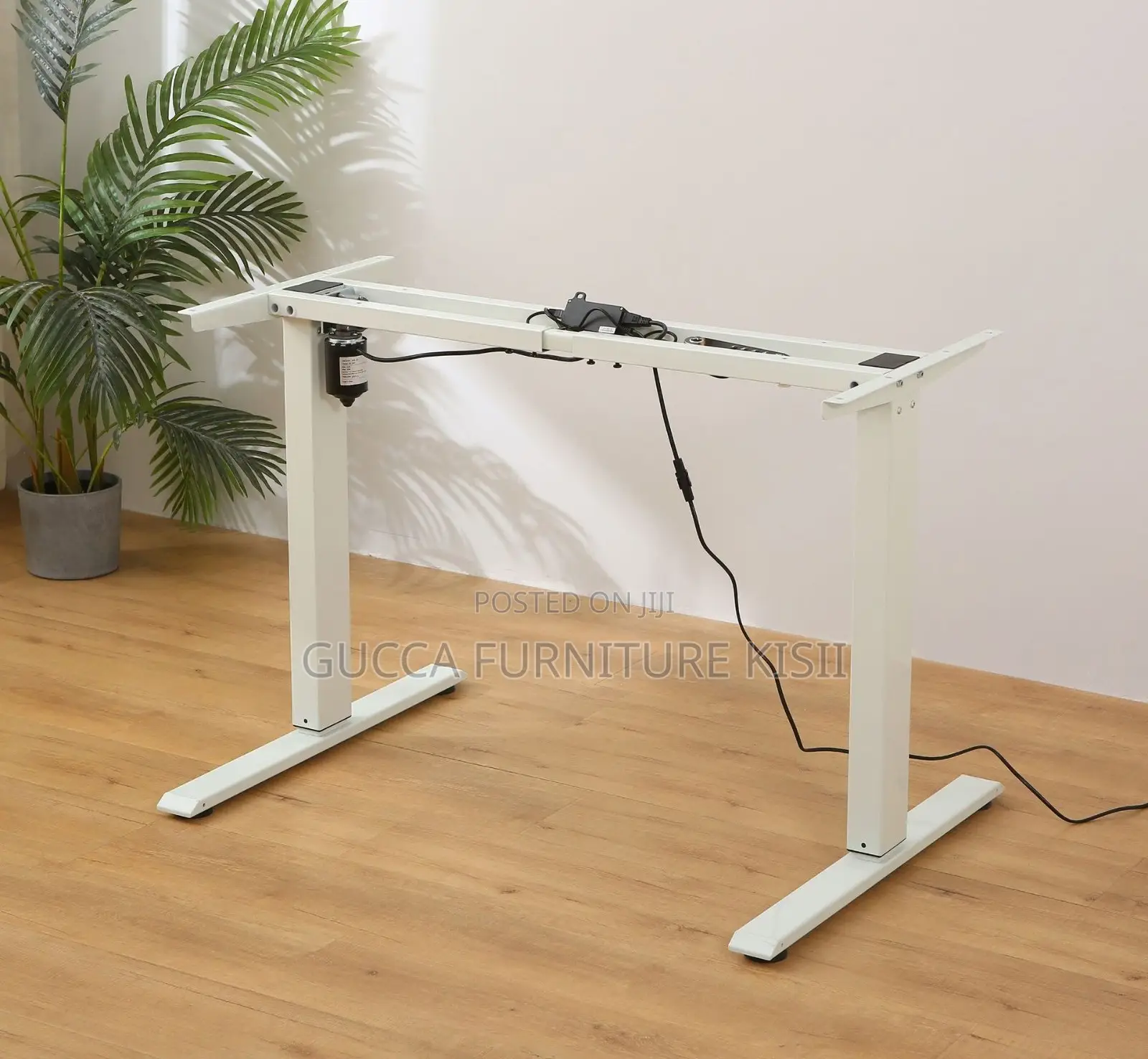 Custom Standing Desk With Cherry MDF Top