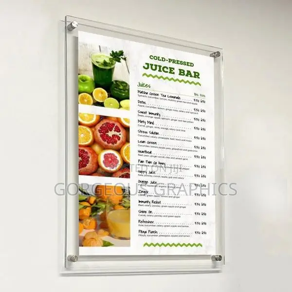 Wall-Mounted Acrylic Sign Holder Branding