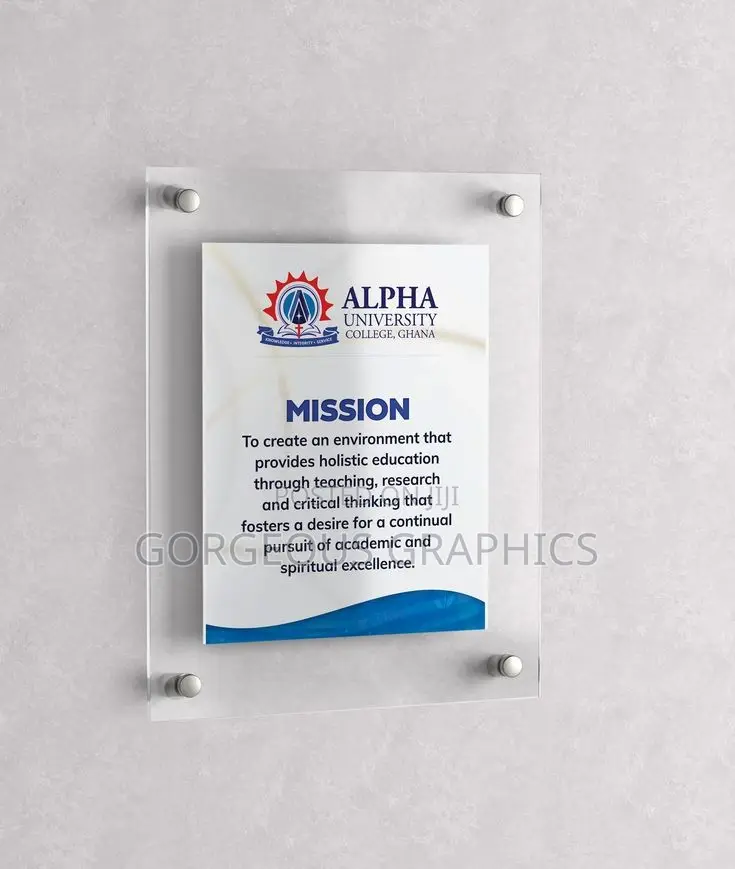 Wall-Mounted Acrylic Sign Holder Branding