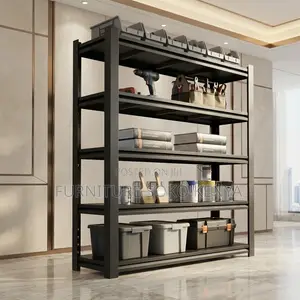 Black Five Tier Home Office Organization Rack | Storage Rack
