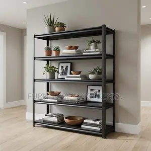 Black Five Tier Home Office Organization Rack | Storage Rack