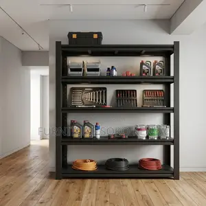 Black Five Tier Home Office Organization Rack | Storage Rack