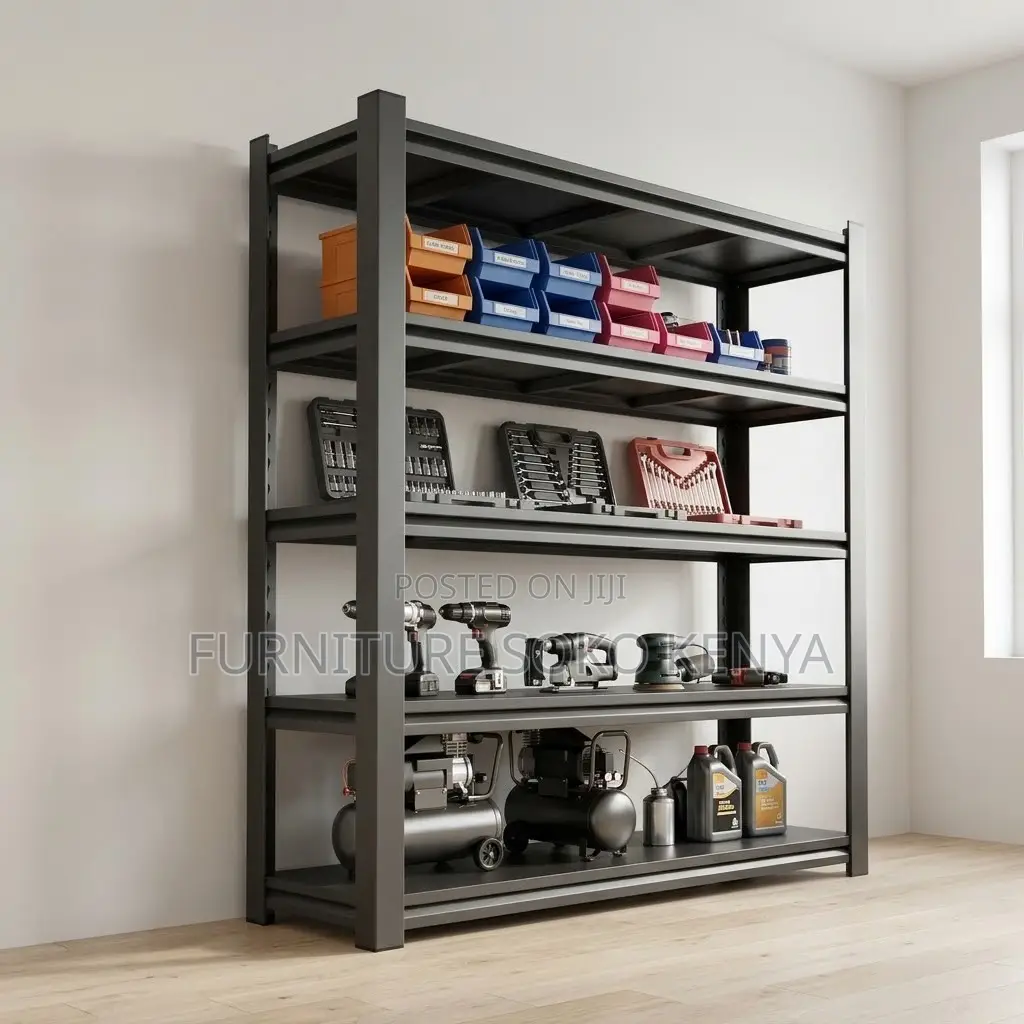 Black Five Tier Home Office Organization Rack | Storage Rack