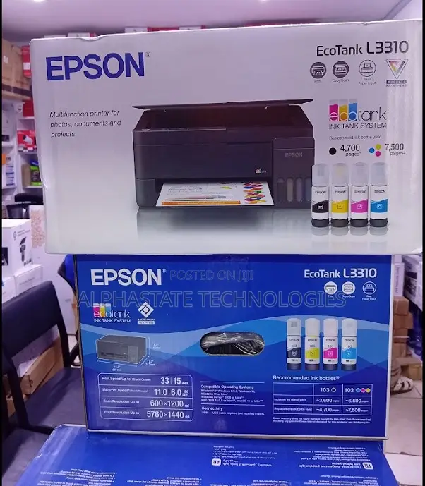 Home or Small Office Printer 3 In1 Epson EcoTank L3310