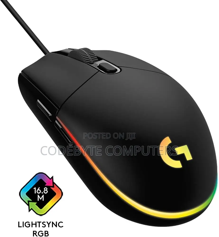 Logitech G102 LIGHTSYNC RGB 6 Button USB Gaming Mouse - Black -