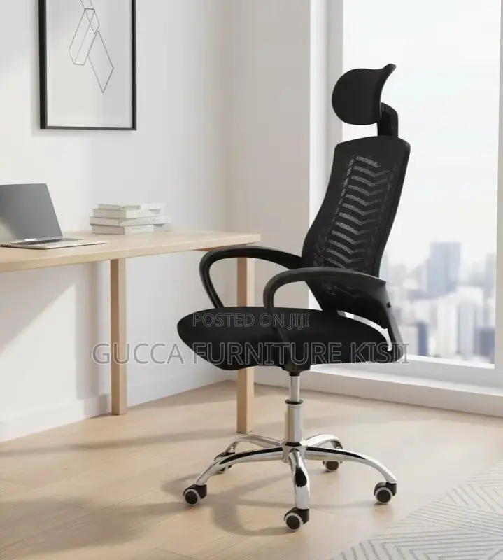 Breathable Mesh Headrest Secretarial Office Chair.
