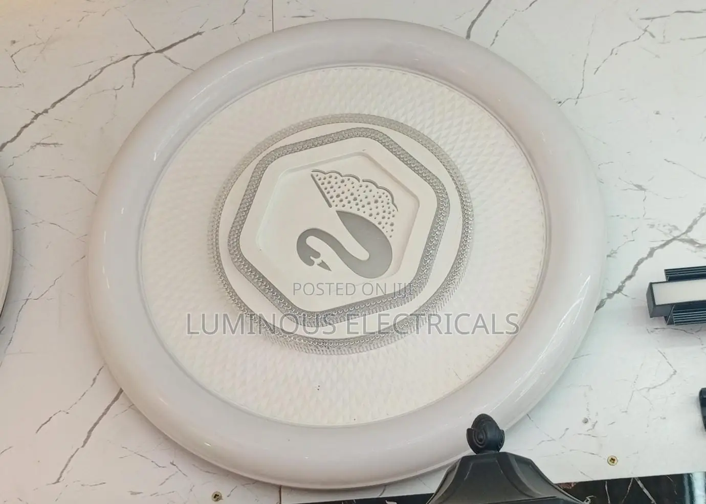 Elegant Swan Motif LED Ceiling Panel Light