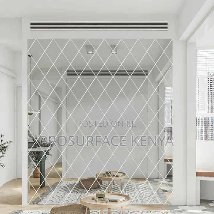 36-Piece Silver Diamond Acrylic Mirror Pack
