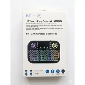 AA BT + 2.4G Wireless Dual Mode Mini Keyboard With a Built-in Touchpad