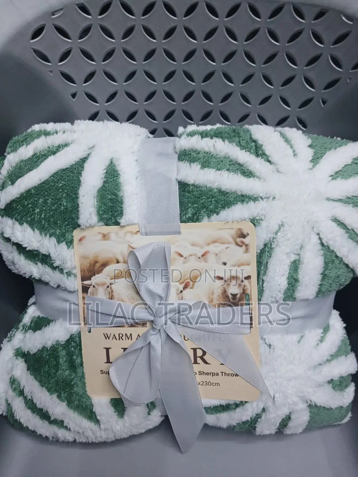 Premium Patterned Sherpa Blanket 200x230cm Ney