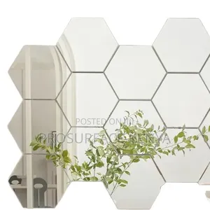 Silver Hexagonal Mirrors for Contemporary Wall Styling