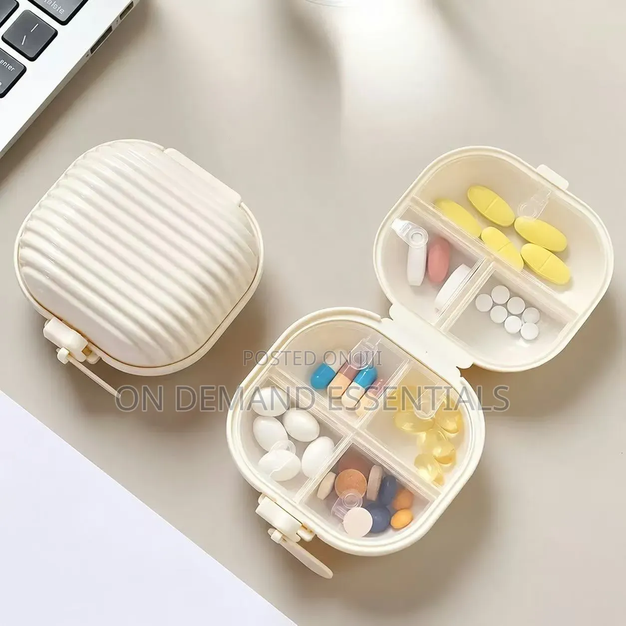 Portable Double-Layer Weekly Pill Organizer