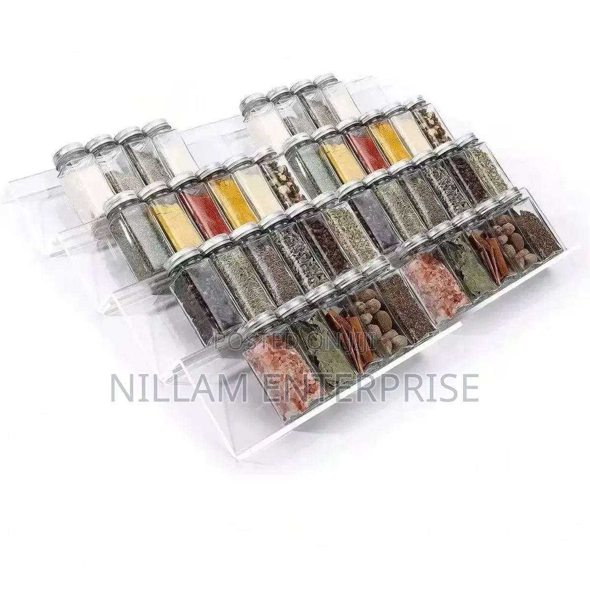 Acrylic Spice Rack Organizer 4pc Set