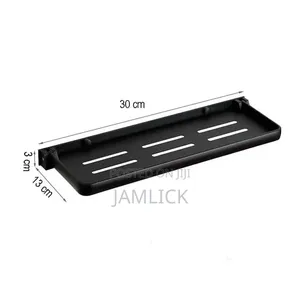 Foldable Metallic Floating Shelf 30cm for Bathroom & Kitchen - Jy