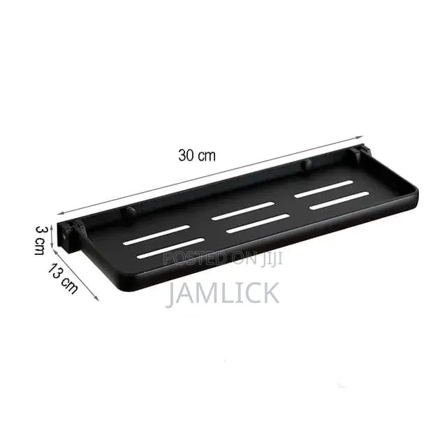 Foldable Metallic Floating Shelf 30cm for Bathroom & Kitchen - Jy