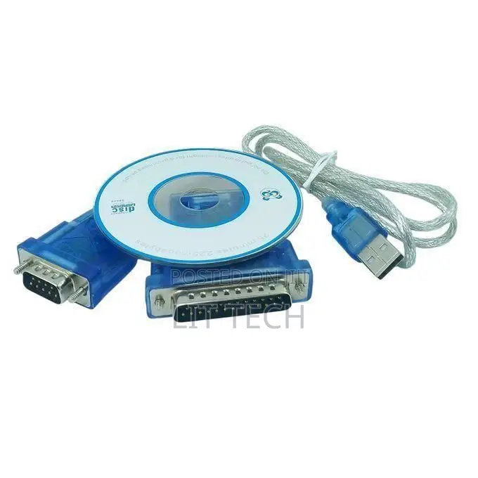 USB 2.0 to RS232 Series Cable Adapter (DB9 and DB-25)