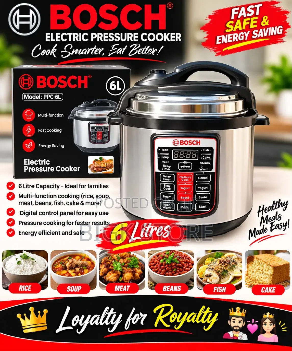 *6 Litre Bosch Electric Pressure Cooker