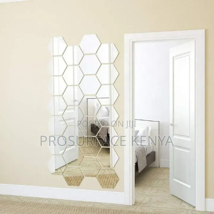 Buy Hexagonal Decorative Mirrors in Gold or Silver
