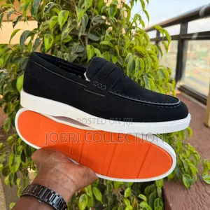 Santoni Suede Slip on Loafers