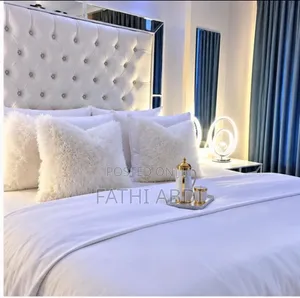 5 by 6 Bed With 2 Night Stands and Dressing Table Included