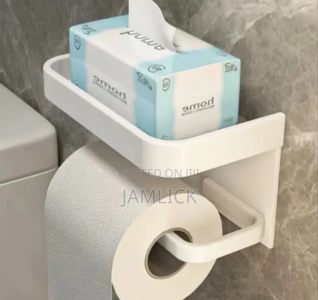 White Metallic Tissue Holder –Av