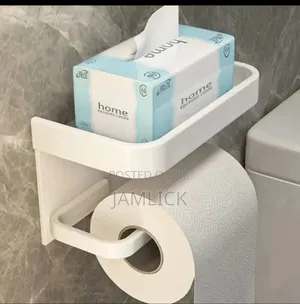White Metallic Tissue Holder –Av