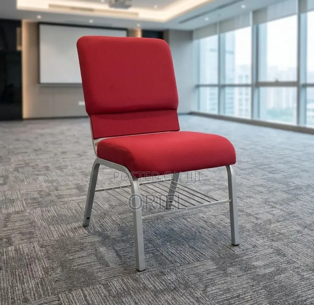 Office Chair : Red Stackable Heavy-Duty Event Chair