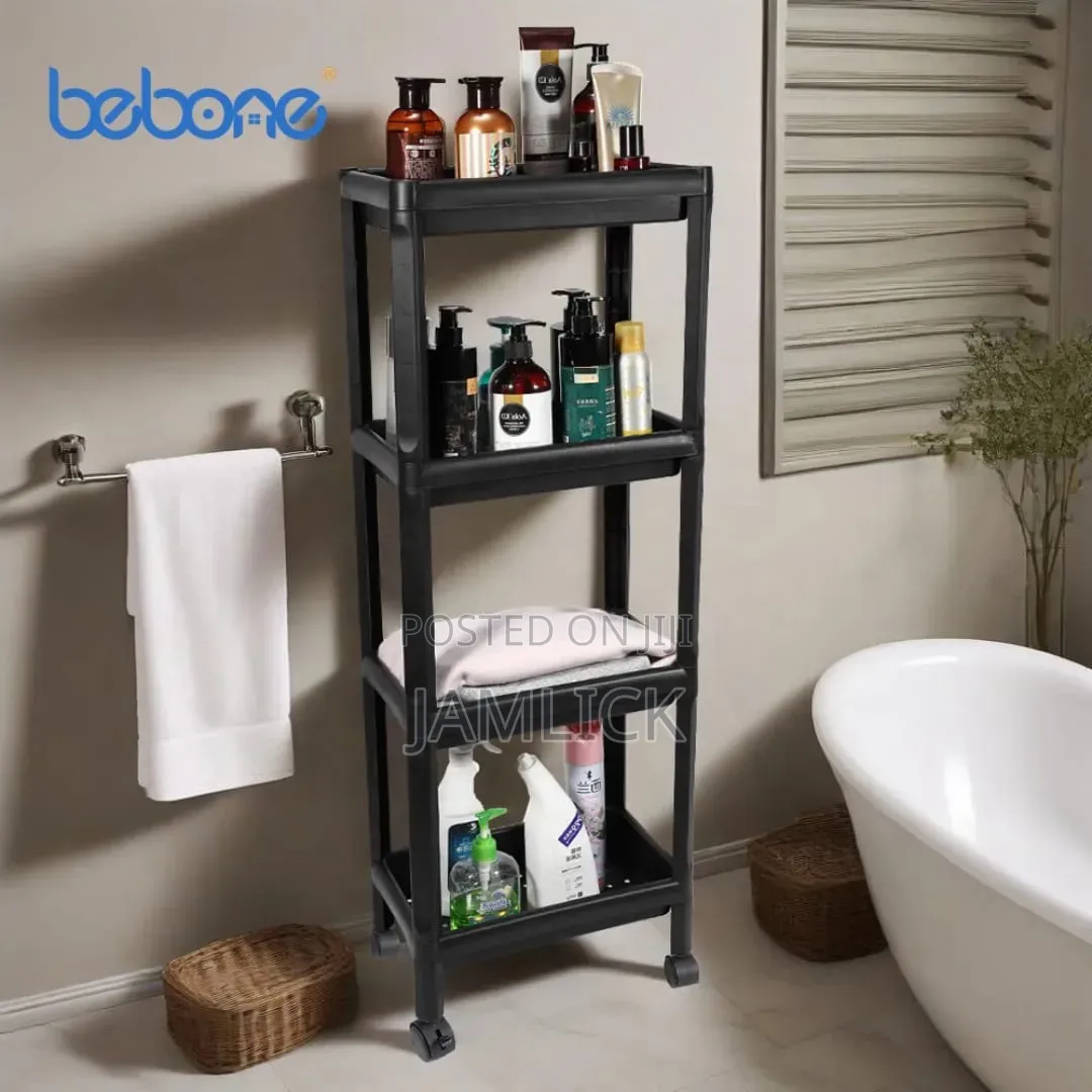 4-Tier Storage Rack With Wheels –Av