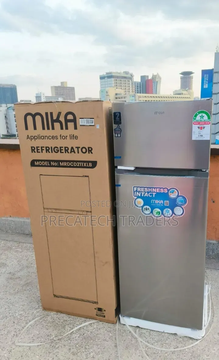 MIKA 211 Litres Refrigerator – Silver Finish
