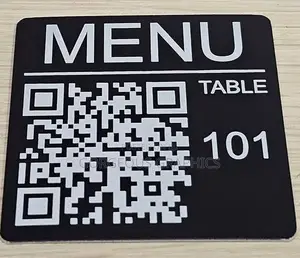 Custom-Made QR Code Table Menu Signs