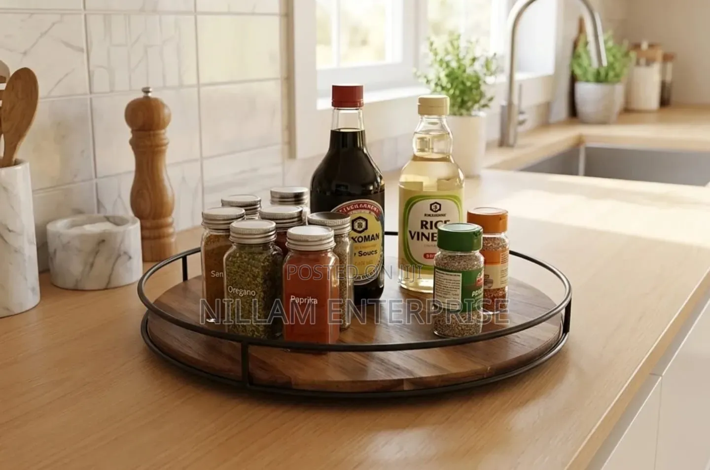 Wooden Rotating Lazy Susan