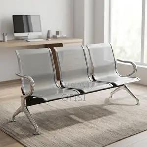 Waiting Bench; Grey Non-Padded Waiting Bench