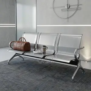 Waiting Bench; Grey Non-Padded Waiting Bench
