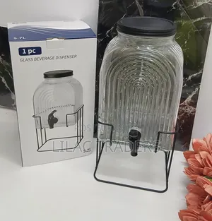 *GLASS Juice Dispensers*
Capacity: 5.7 Litres With Metallic Stand