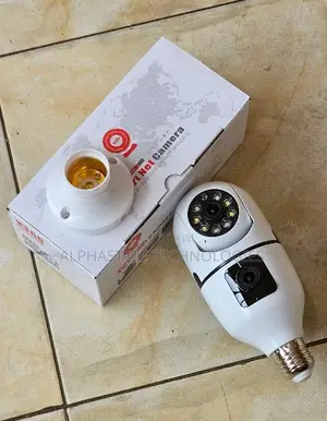 V380 App Dual-Lens With PTZ Indoor Bulb Camera