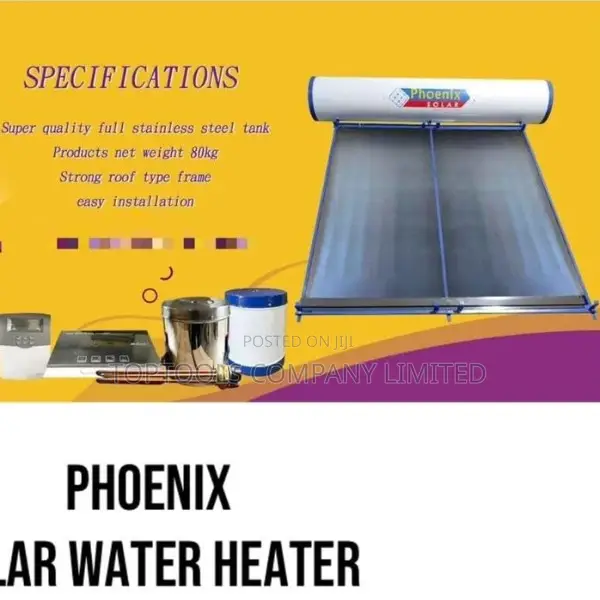 Phoenix Dc Solar Water Heater Pressurized 300ltrs Flat Panel 123