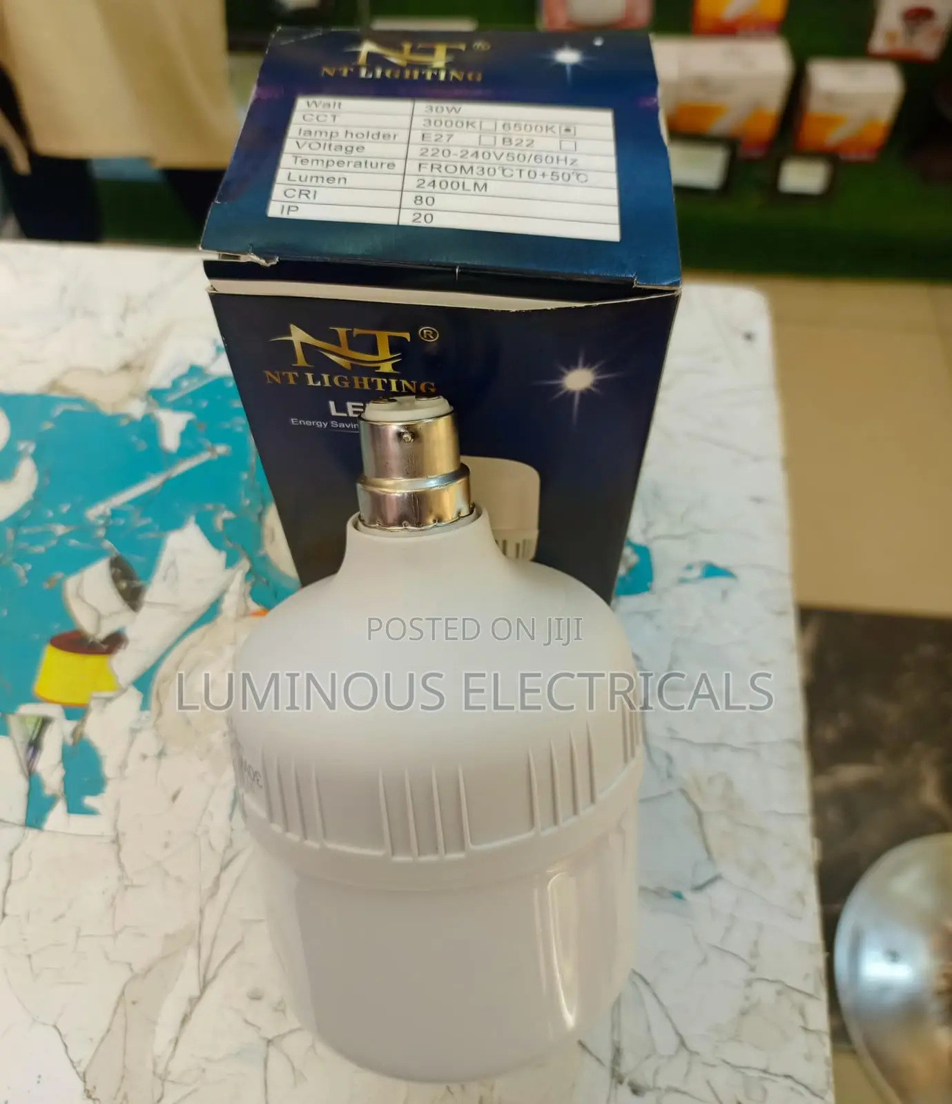 NT Lighting 30W High-Power LED T-Bulb (B22 Pin Type - 2400 LM)