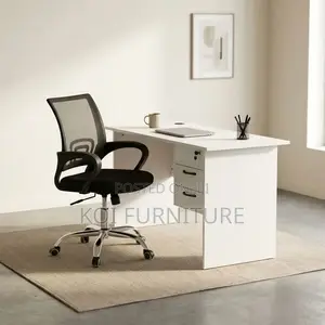 Office Combo : White 1.2M Office Study Desk + Chair