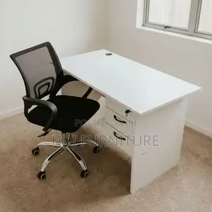Office Combo : White 1.2M Office Study Desk + Chair