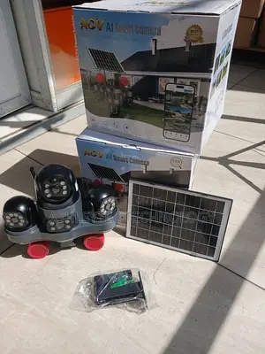 V380 Four Lens 4G Outdoor Security Camera With Solar Panel