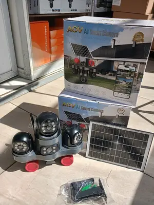 V380 Quad Lens Solar CCTV Camera for Farm and Property Protection