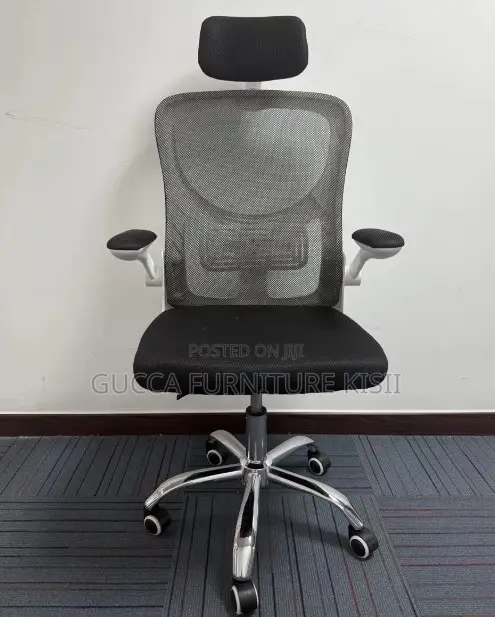 Mesh Ergonomic Workstation Chair With Adjustable Headrest